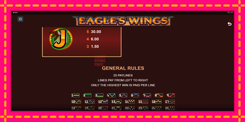 Eagles Wings - thiết bị chơi game với phần thưởng độc đáo, hình ảnh 7