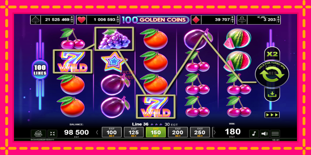 100 Golden Coins - thiết bị chơi game với phần thưởng độc đáo, hình ảnh 3