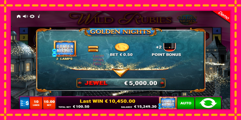 Wild Rubies Golden Nights - thiết bị chơi game với phần thưởng độc đáo, hình ảnh 4