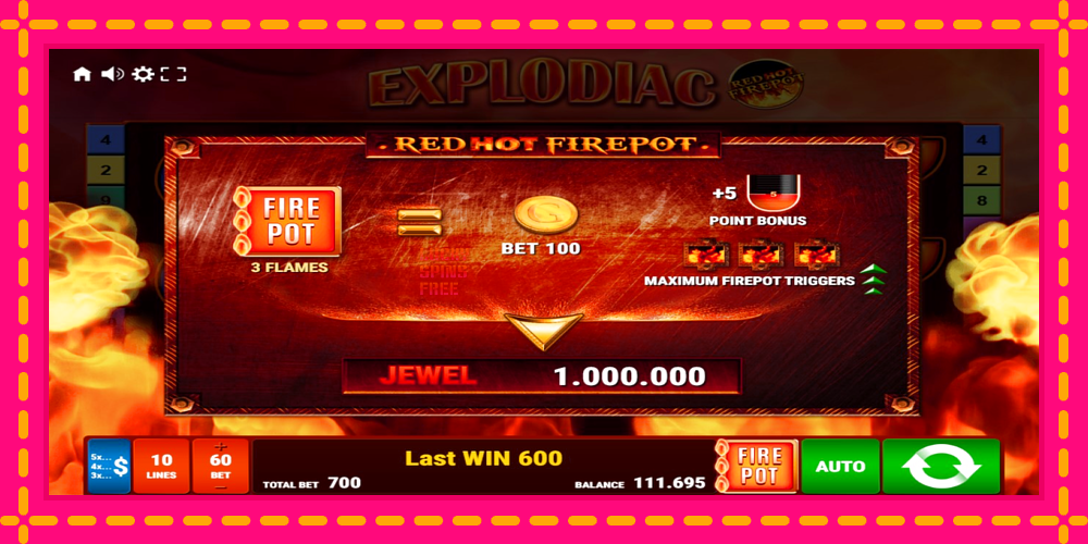 Explodiac Red Hot Firepot - thiết bị chơi game với phần thưởng độc đáo, hình ảnh 6