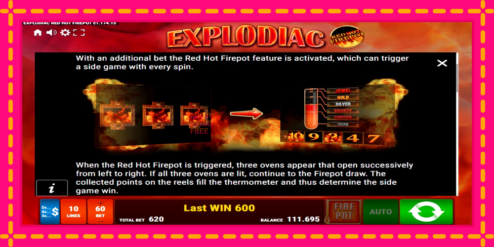 Explodiac Red Hot Firepot - thiết bị chơi game với phần thưởng độc đáo, hình ảnh 7