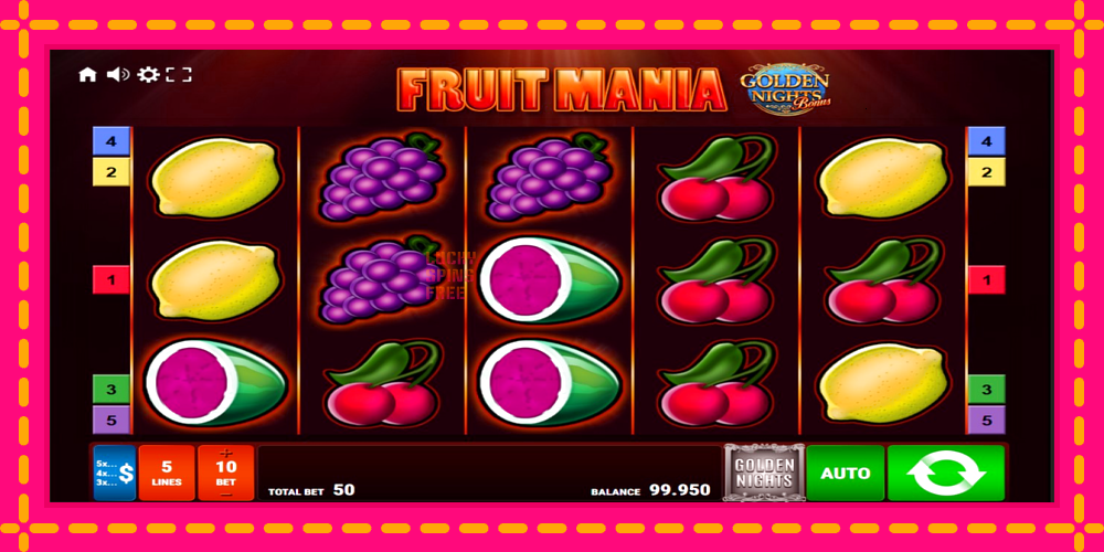 Fruit Mania Golden Nights - thiết bị chơi game với phần thưởng độc đáo, hình ảnh 1