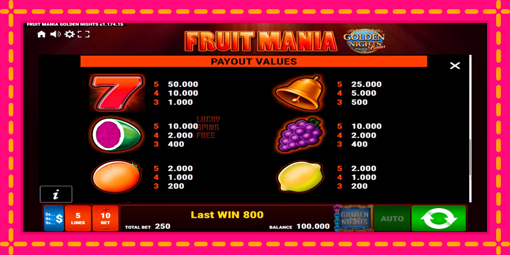 Fruit Mania Golden Nights - thiết bị chơi game với phần thưởng độc đáo, hình ảnh 7