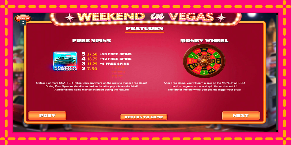 Weekend In Vegas - thiết bị chơi game với phần thưởng độc đáo, hình ảnh 7