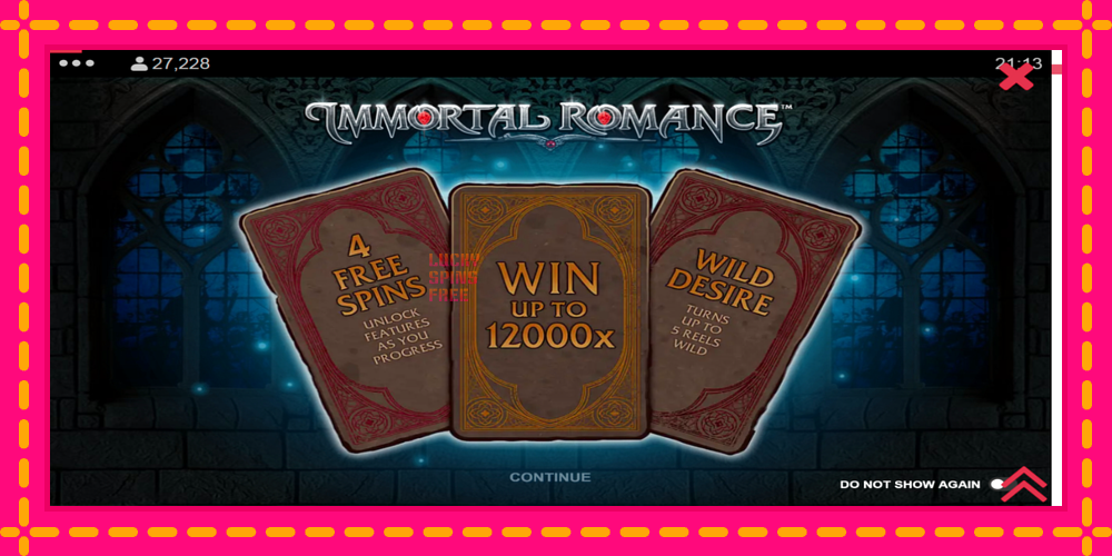 Immortal Romance - thiết bị chơi game với phần thưởng độc đáo, hình ảnh 1