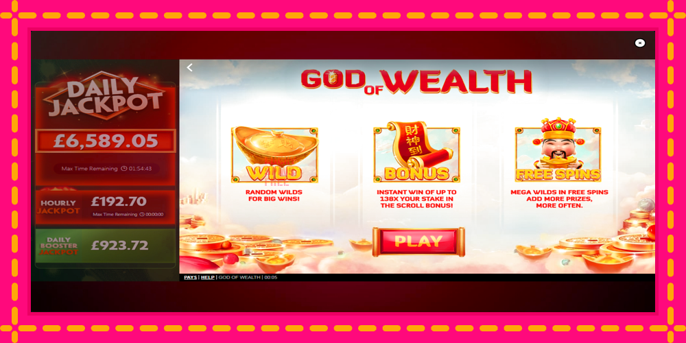 God of Wealth - thiết bị chơi game với phần thưởng độc đáo, hình ảnh 1