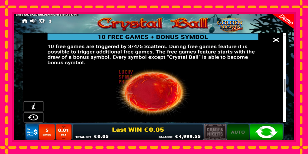 Crystal Ball Golden Nights - thiết bị chơi game với phần thưởng độc đáo, hình ảnh 5