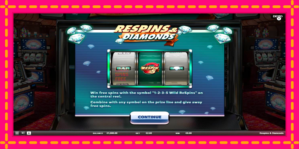 Respins Diamonds - thiết bị chơi game với phần thưởng độc đáo, hình ảnh 1