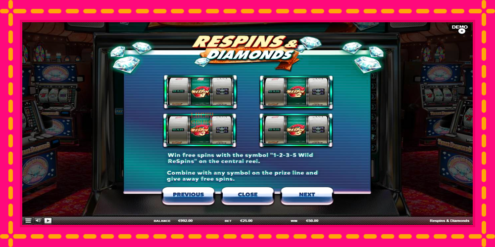 Respins Diamonds - thiết bị chơi game với phần thưởng độc đáo, hình ảnh 6