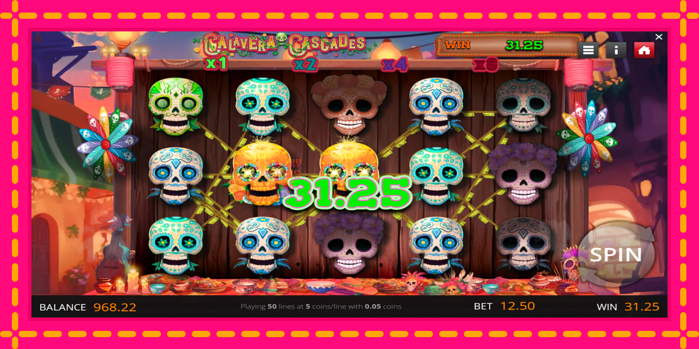 Calavera Cascades - thiết bị chơi game với phần thưởng độc đáo, hình ảnh 2