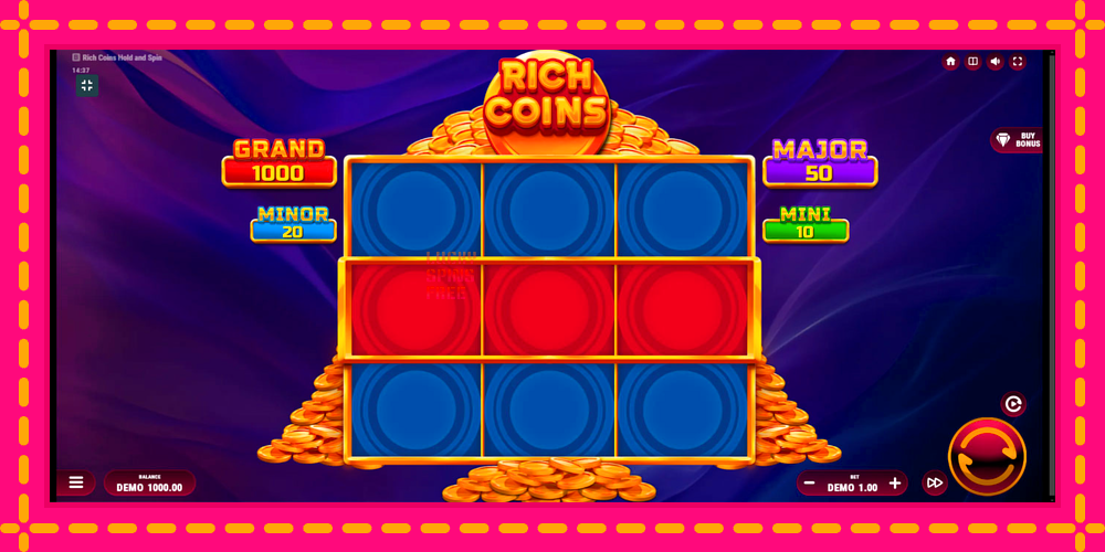 Rich Coins Hold and Spin - thiết bị chơi game với phần thưởng độc đáo, hình ảnh 1