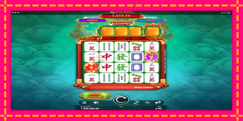 Pong Pong Mahjong Jackpots - thiết bị chơi game với phần thưởng độc đáo, hình ảnh 1