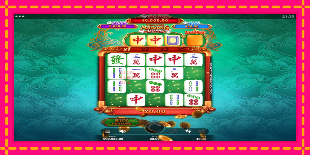 Pong Pong Mahjong Jackpots - thiết bị chơi game với phần thưởng độc đáo, hình ảnh 3