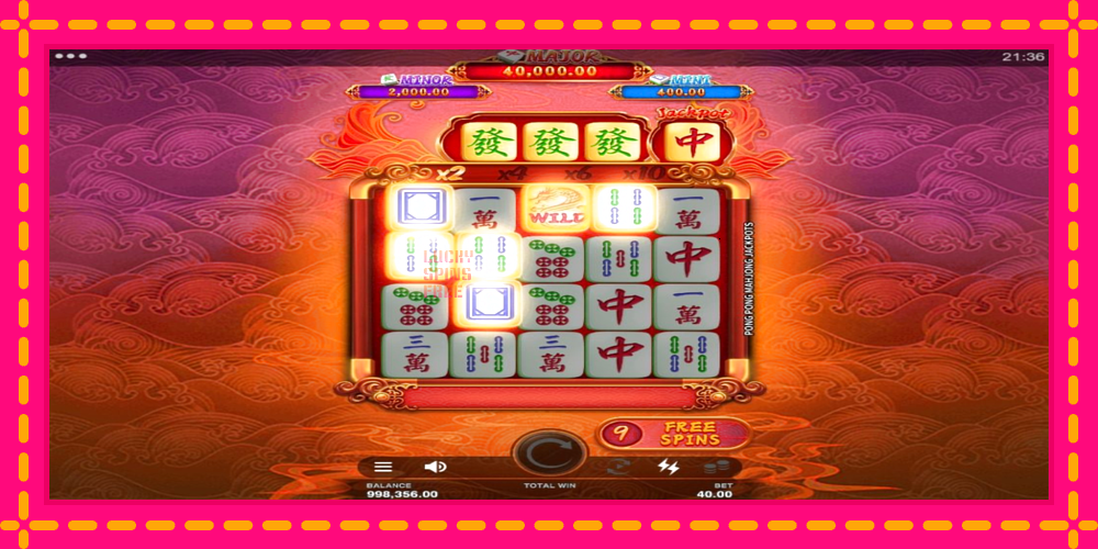 Pong Pong Mahjong Jackpots - thiết bị chơi game với phần thưởng độc đáo, hình ảnh 5