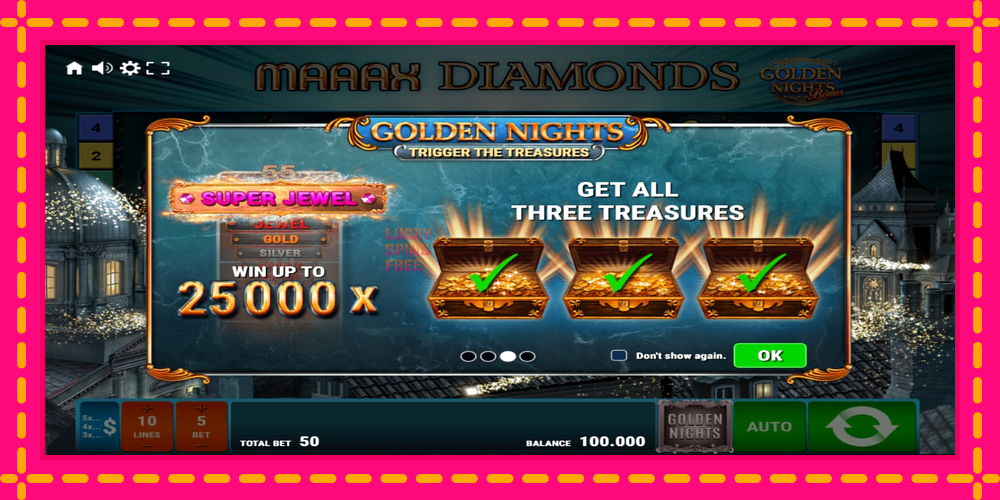 Maaax Diamonds Golden Nights - thiết bị chơi game với phần thưởng độc đáo, hình ảnh 1