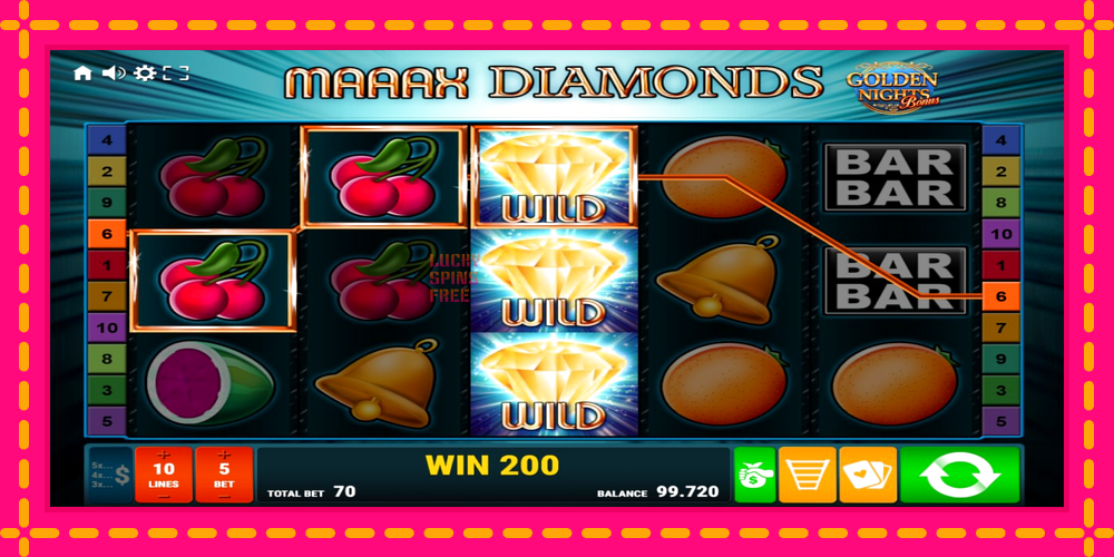 Maaax Diamonds Golden Nights - thiết bị chơi game với phần thưởng độc đáo, hình ảnh 3