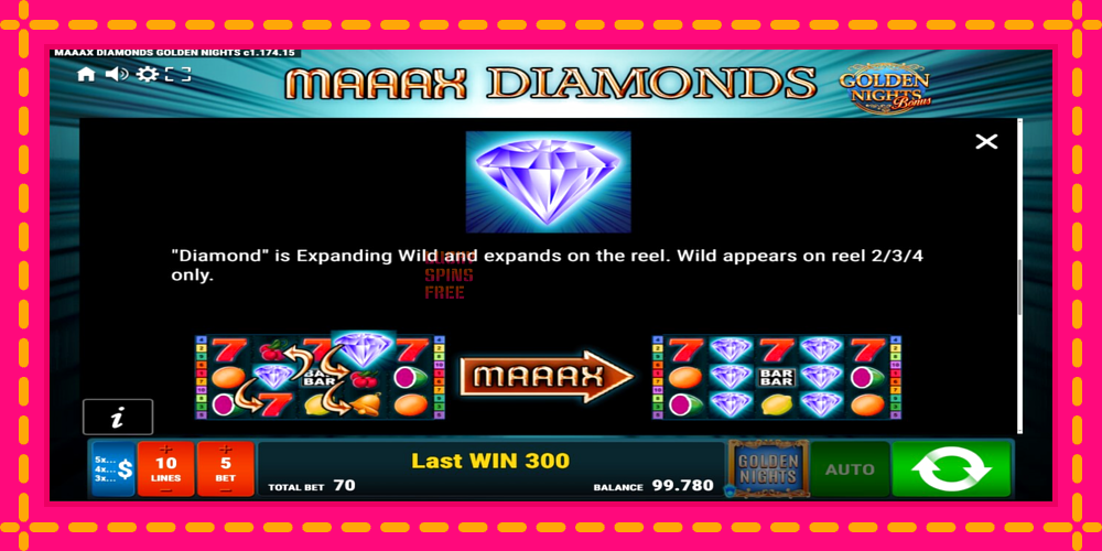 Maaax Diamonds Golden Nights - thiết bị chơi game với phần thưởng độc đáo, hình ảnh 6