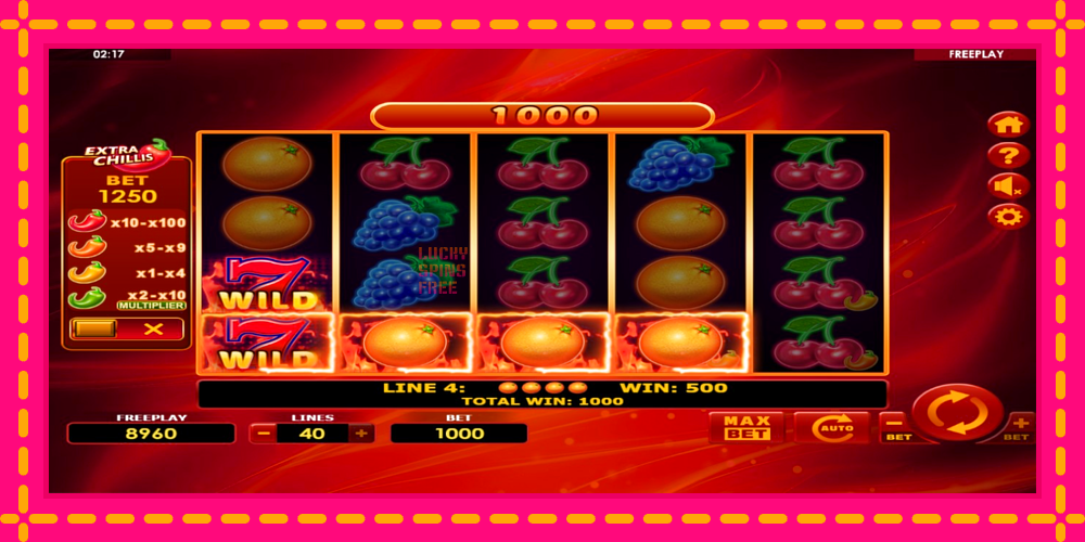 Hot Fruits 40 Extra Chillis - thiết bị chơi game với phần thưởng độc đáo, hình ảnh 3