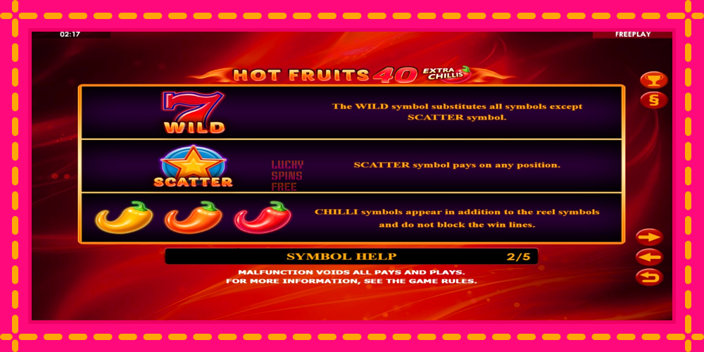 Hot Fruits 40 Extra Chillis - thiết bị chơi game với phần thưởng độc đáo, hình ảnh 5