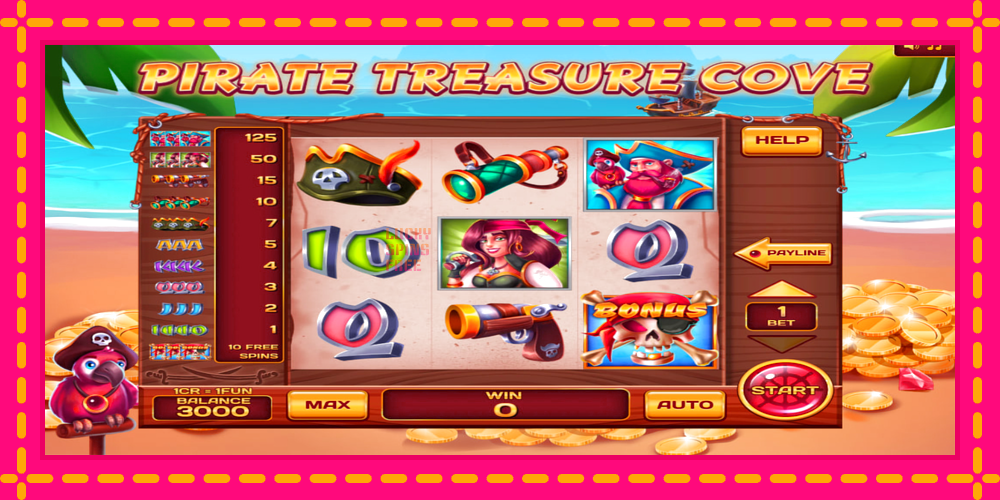 Pirate Treasure Cove 3x3 - thiết bị chơi game với phần thưởng độc đáo, hình ảnh 1