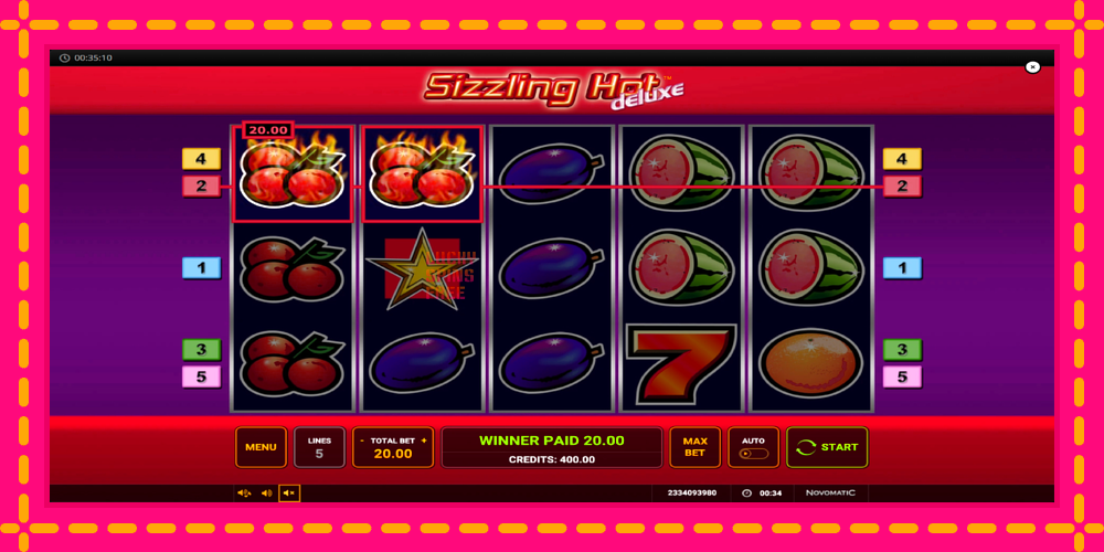 Sizzling Hot Deluxe - thiết bị chơi game với phần thưởng độc đáo, hình ảnh 5