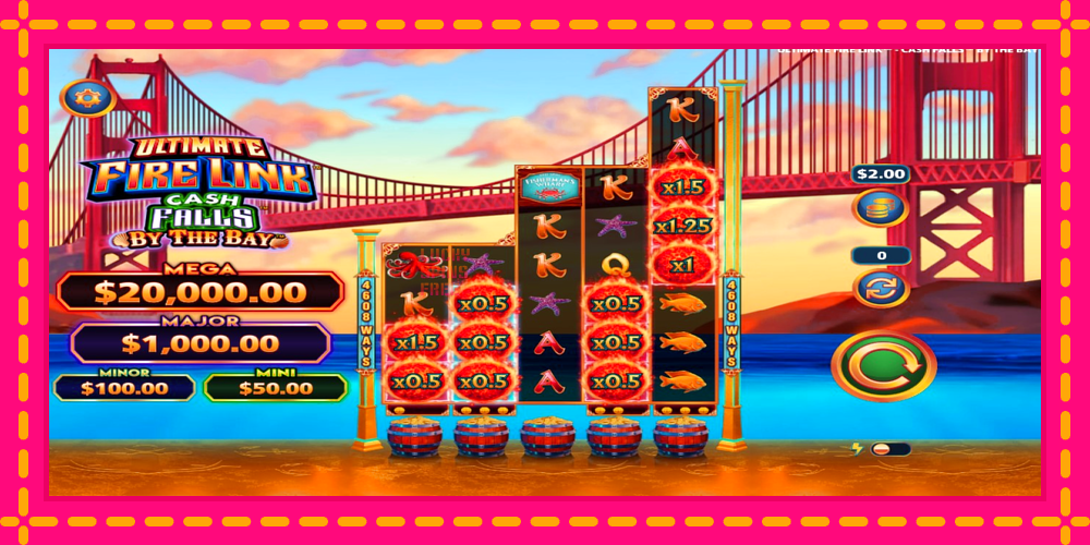 Ultimate Fire Link Cash Falls By The Bay - thiết bị chơi game với phần thưởng độc đáo, hình ảnh 2