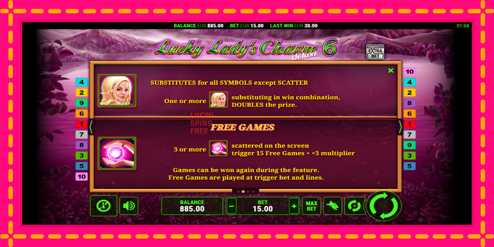 Lucky Ladys Charm Deluxe 6 - thiết bị chơi game với phần thưởng độc đáo, hình ảnh 6