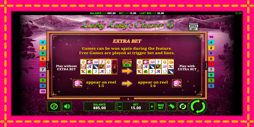 Lucky Ladys Charm Deluxe 6 - thiết bị chơi game với phần thưởng độc đáo, hình ảnh 7