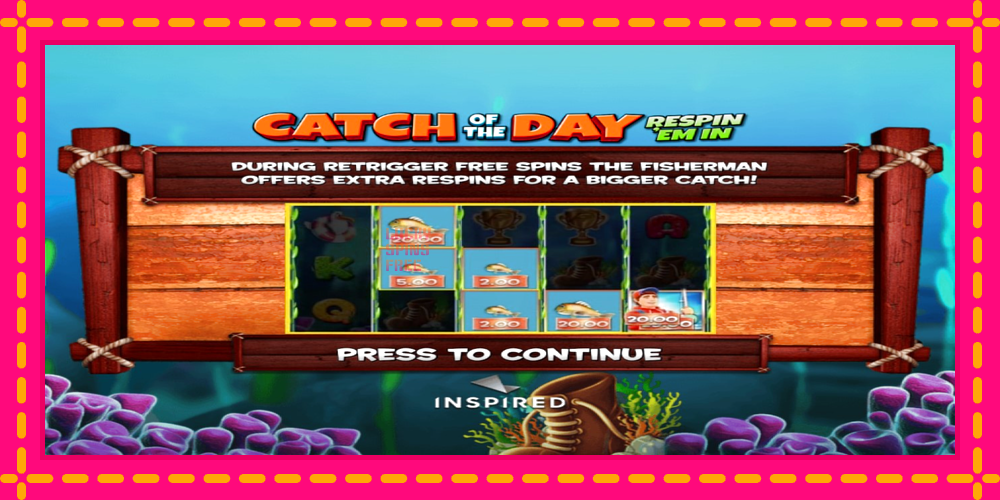 Catch of the Day Respin Em In - thiết bị chơi game với phần thưởng độc đáo, hình ảnh 4