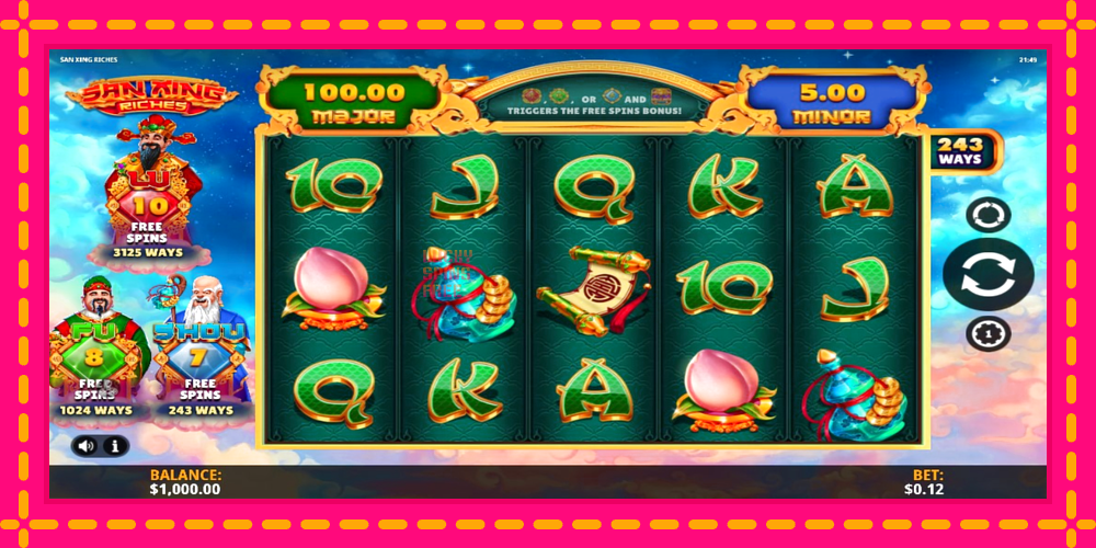 San Xing Riches - thiết bị chơi game với phần thưởng độc đáo, hình ảnh 3