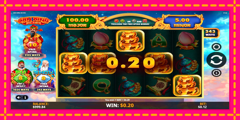 San Xing Riches - thiết bị chơi game với phần thưởng độc đáo, hình ảnh 4