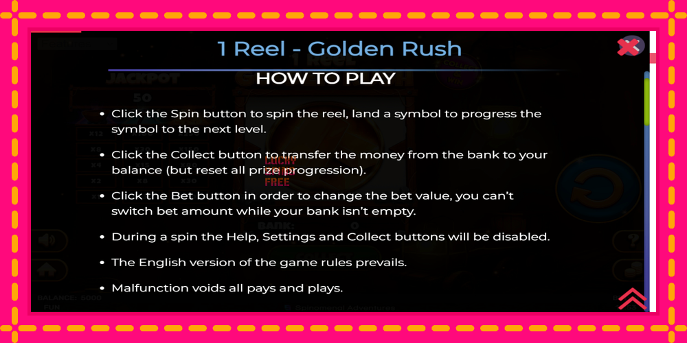 1 Reel Golden Rush - thiết bị chơi game với phần thưởng độc đáo, hình ảnh 4