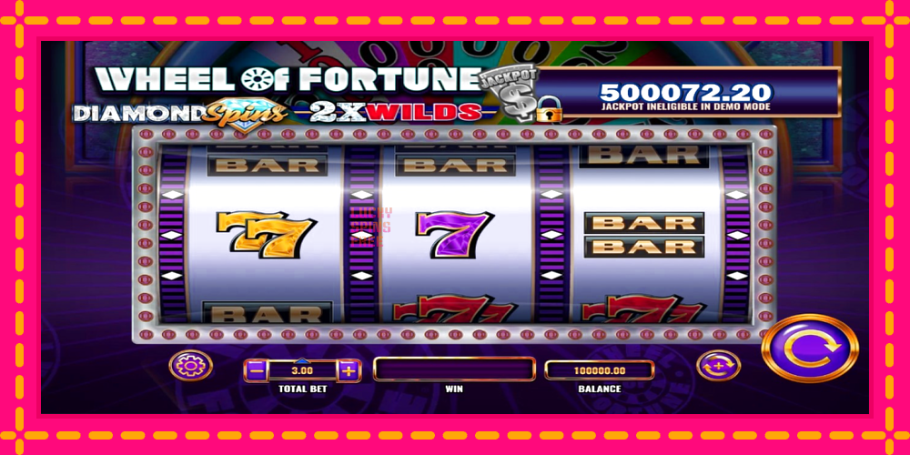 Wheel of Fortune Diamond Spins 2x Wilds - thiết bị chơi game với phần thưởng độc đáo, hình ảnh 1