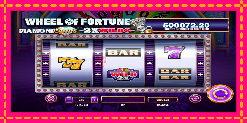 Wheel of Fortune Diamond Spins 2x Wilds - thiết bị chơi game với phần thưởng độc đáo, hình ảnh 2