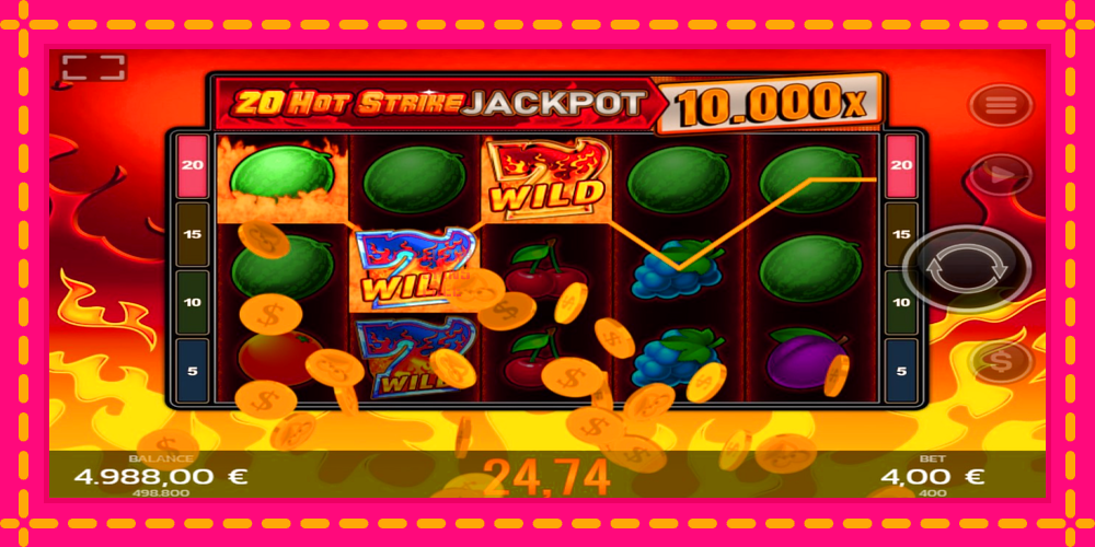 20 Hot Strike Jackpot - thiết bị chơi game với phần thưởng độc đáo, hình ảnh 4