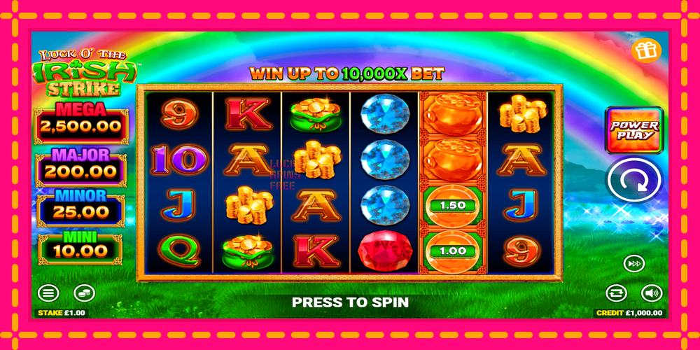 Luck O The Irish Strike - thiết bị chơi game với phần thưởng độc đáo, hình ảnh 1