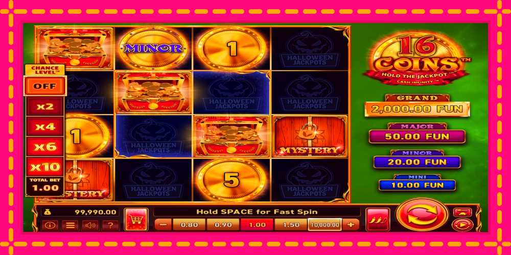 16 Coins Grand Gold Edition Halloween Jackpots - thiết bị chơi game với phần thưởng độc đáo, hình ảnh 3