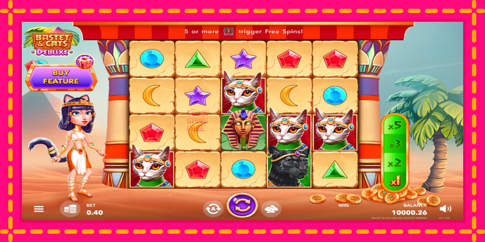 Bastet & Cats Deluxe - thiết bị chơi game với phần thưởng độc đáo, hình ảnh 2