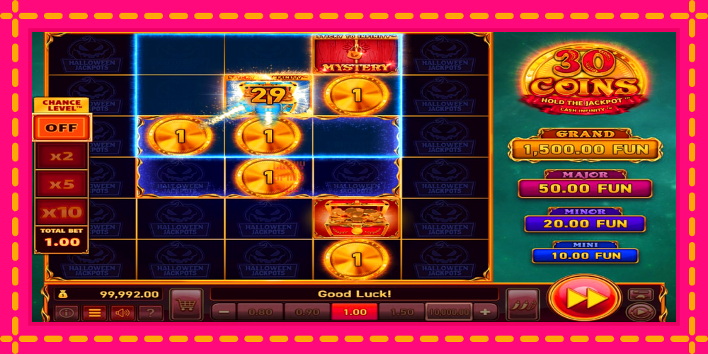 30 Coins Halloween Jackpots - thiết bị chơi game với phần thưởng độc đáo, hình ảnh 2