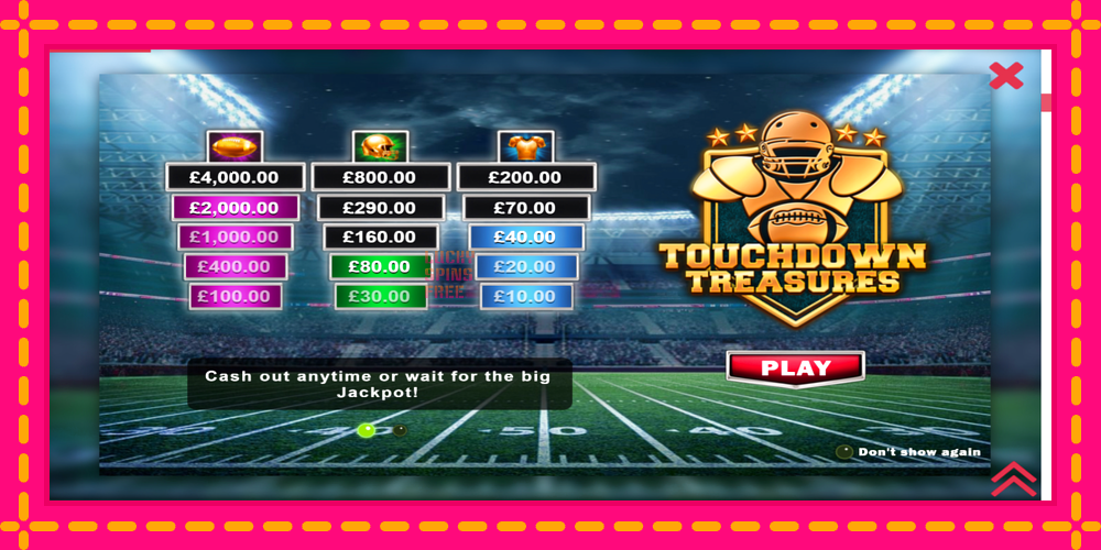 Touchdown Treasures - thiết bị chơi game với phần thưởng độc đáo, hình ảnh 1