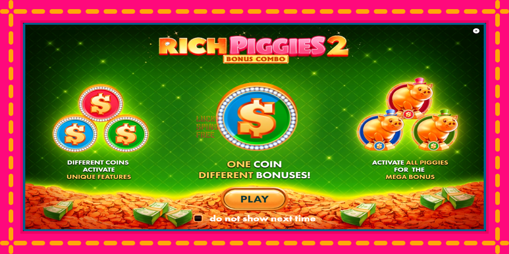 Rich Piggies 2: Bonus Combo - thiết bị chơi game với phần thưởng độc đáo, hình ảnh 1