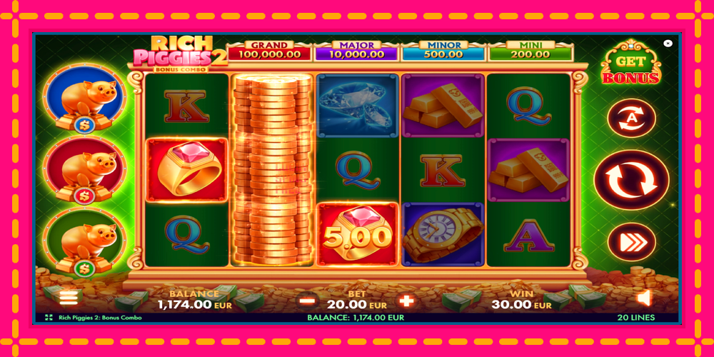 Rich Piggies 2: Bonus Combo - thiết bị chơi game với phần thưởng độc đáo, hình ảnh 4