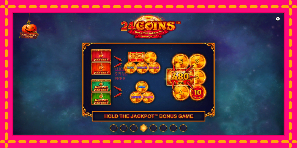 24 Coins Halloween Jackpots - thiết bị chơi game với phần thưởng độc đáo, hình ảnh 1