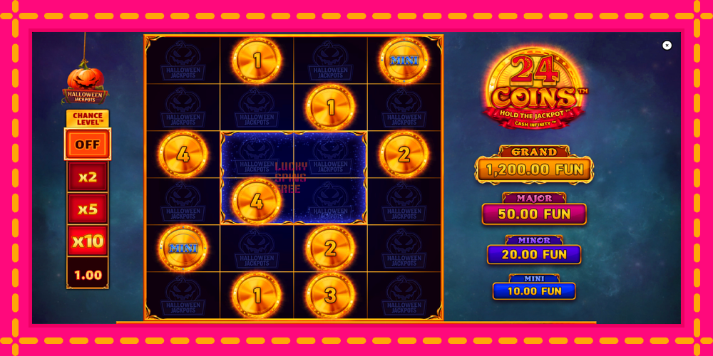 24 Coins Halloween Jackpots - thiết bị chơi game với phần thưởng độc đáo, hình ảnh 2