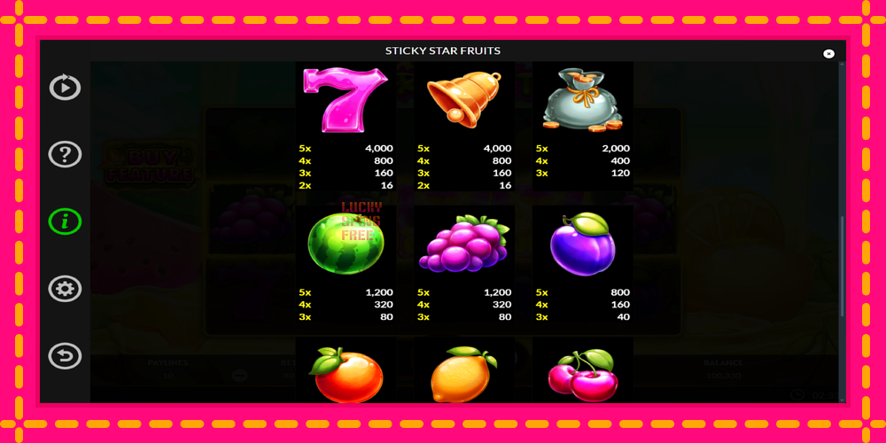 Sticky Star Fruits - thiết bị chơi game với phần thưởng độc đáo, hình ảnh 6