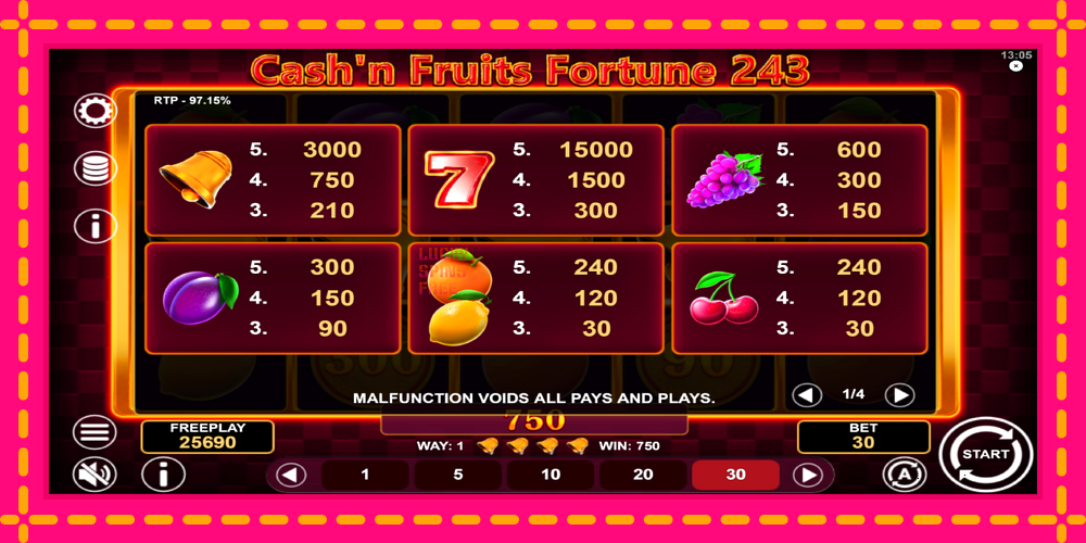 Cashn Fruits Fortune 243 - thiết bị chơi game với phần thưởng độc đáo, hình ảnh 6