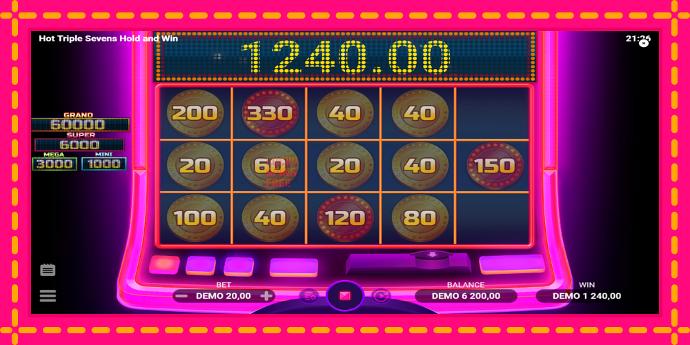 Hot Triple Sevens Hold & Win - thiết bị chơi game với phần thưởng độc đáo, hình ảnh 4