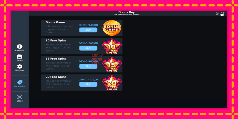 Hot Triple Sevens Hold & Win - thiết bị chơi game với phần thưởng độc đáo, hình ảnh 5