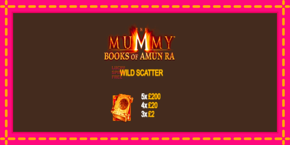 The Mummy Books of Amun Ra - thiết bị chơi game với phần thưởng độc đáo, hình ảnh 5