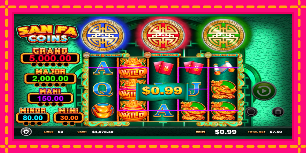 San Fa Coins - thiết bị chơi game với phần thưởng độc đáo, hình ảnh 3